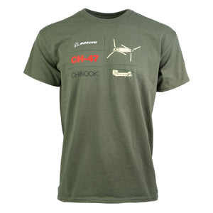 Boeing CH-47 Chinook Tech Line Unisex T-Shirt