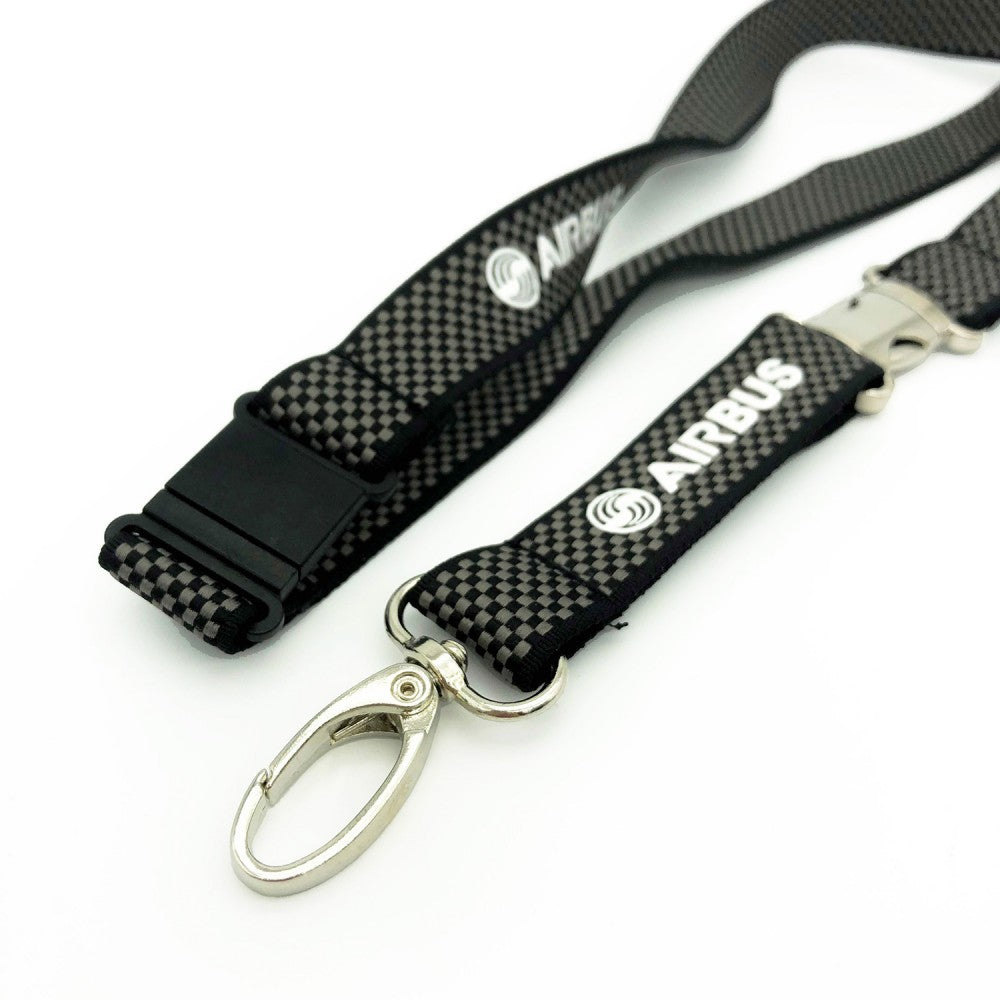 Airbus Carbon Woven Lanyard
