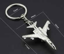 Load image into Gallery viewer, Metal Airplane Keychain