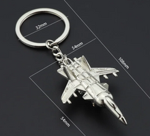 Load image into Gallery viewer, Metal Airplane Keychain