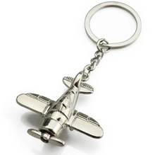 Load image into Gallery viewer, Metal Airplane Keychain