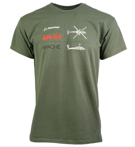 Boeing Tech Line AH-64 Apache T-Shirt (Unisex)