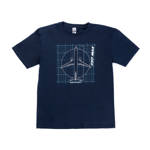 Boeing Aero Graphic 737 Max T-Shirt (Navy)