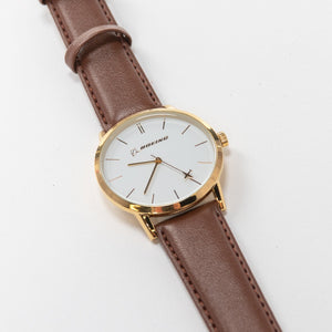 Boeing Gold Rotating Airplane Watch