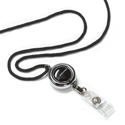 Boeing Chrome Retractable Lanyard