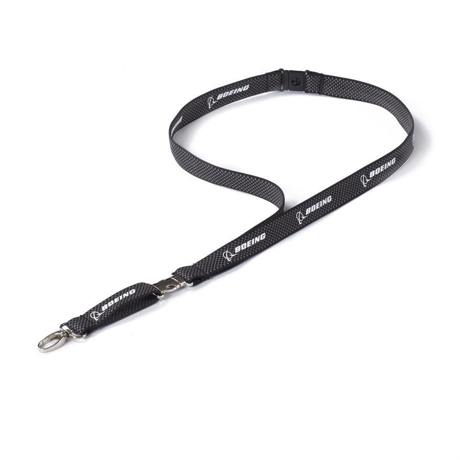 Boeing Woven Carbon Lanyard