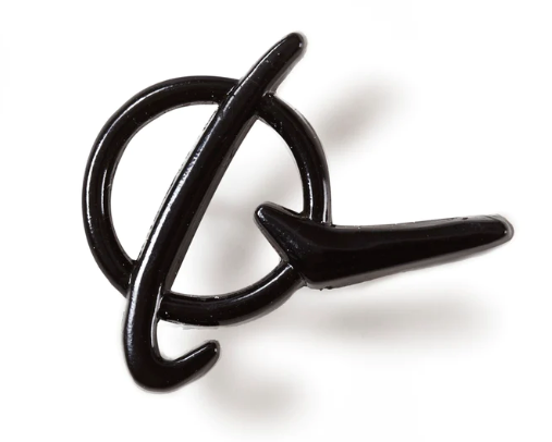Boeing Symbol Black Nickel Lapel Pin